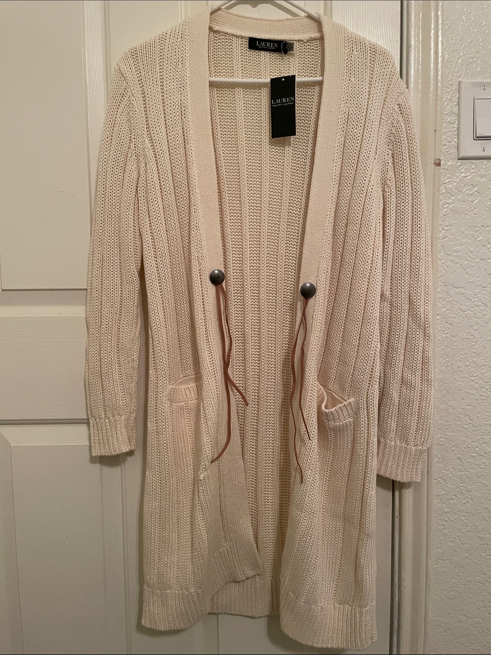 Ralph Lauren Neutral Cream Cable Knit Sweater